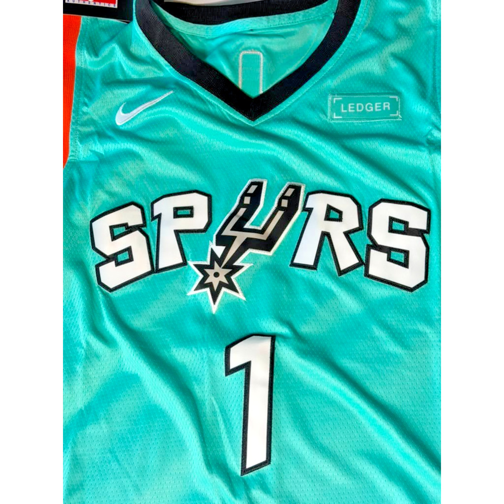 New San Antonio Spurs City Edition Jersey #1 Victor Wembanyama Teal XL - Picture 14 of 14